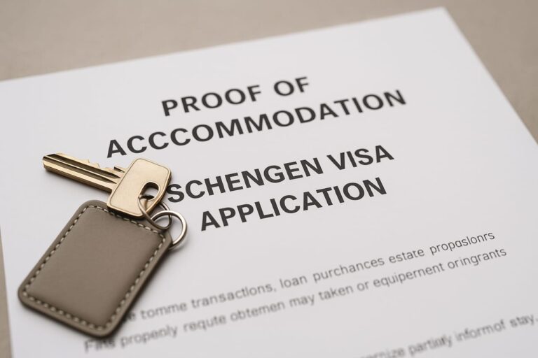 Proof of accommodation required for Schengen visa application